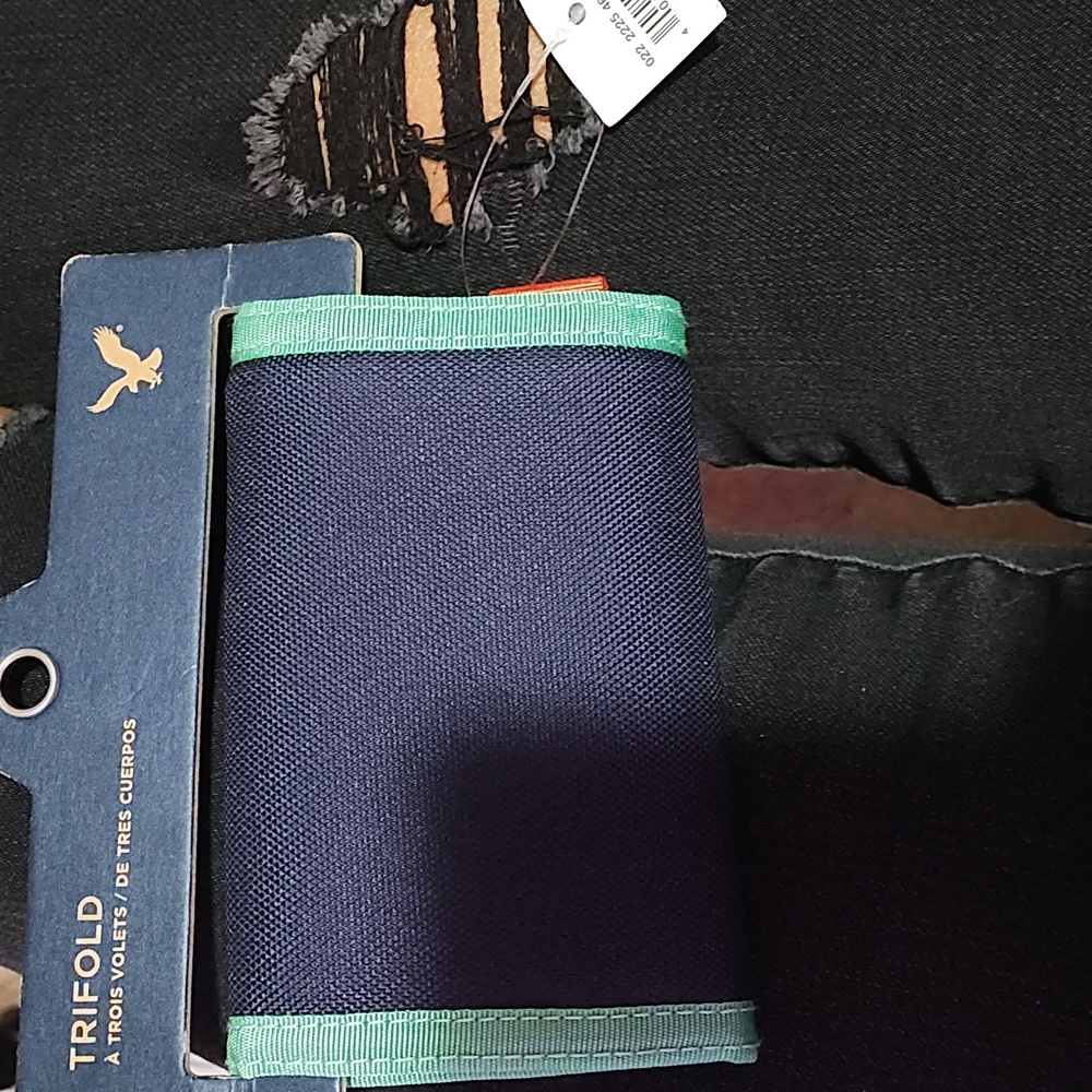 American Eagle Outfitters Trifold Wallet - Navy and Teal